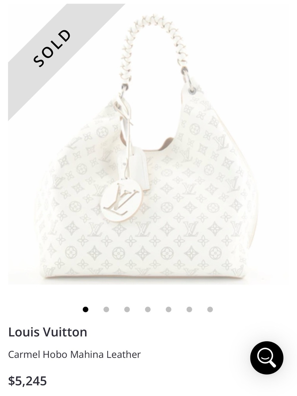 Louis Vuitton Carmel Mahina White/Cognac - Picture 5 of 5